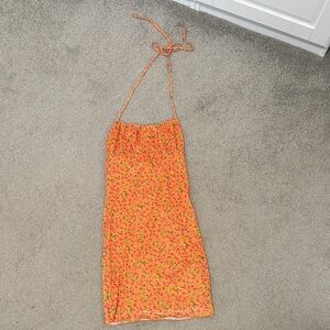 Motel Rocks Orange Floral Mini Dress